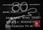 Image of Giuseppe Zangara Miami Florida USA, 1933, second 6 stock footage video 65675072244