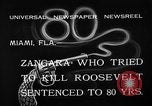 Image of Giuseppe Zangara Miami Florida USA, 1933, second 7 stock footage video 65675072244