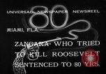 Image of Giuseppe Zangara Miami Florida USA, 1933, second 9 stock footage video 65675072244
