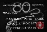 Image of Giuseppe Zangara Miami Florida USA, 1933, second 10 stock footage video 65675072244