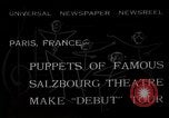 Image of puppets Paris France, 1933, second 1 stock footage video 65675072247