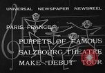 Image of puppets Paris France, 1933, second 3 stock footage video 65675072247