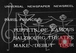 Image of puppets Paris France, 1933, second 4 stock footage video 65675072247