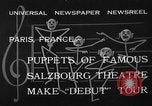 Image of puppets Paris France, 1933, second 5 stock footage video 65675072247