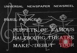 Image of puppets Paris France, 1933, second 7 stock footage video 65675072247