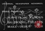 Image of puppets Paris France, 1933, second 10 stock footage video 65675072247