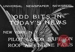 Image of landing on roof New York United States USA, 1933, second 6 stock footage video 65675072248