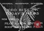 Image of landing on roof New York United States USA, 1933, second 7 stock footage video 65675072248