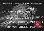 Image of Malcolm Campbell Daytona Beach Florida USA, 1933, second 11 stock footage video 65675072250