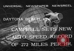 Image of Malcolm Campbell Daytona Beach Florida USA, 1933, second 12 stock footage video 65675072250