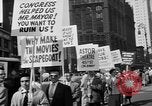 Image of movie tax protest in New York New York City USA, 1961, second 28 stock footage video 65675072269