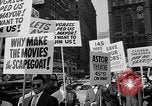 Image of movie tax protest in New York New York City USA, 1961, second 31 stock footage video 65675072269
