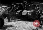 Image of U.S. Infantry and French FT-17 tanks advancing in World War 1 Western Front, 1918, second 1 stock footage video 65675072379