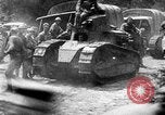 Image of U.S. Infantry and French FT-17 tanks advancing in World War 1 Western Front, 1918, second 3 stock footage video 65675072379