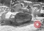 Image of U.S. Infantry and French FT-17 tanks advancing in World War 1 Western Front, 1918, second 5 stock footage video 65675072379
