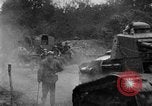 Image of U.S. Infantry and French FT-17 tanks advancing in World War 1 Western Front, 1918, second 33 stock footage video 65675072379