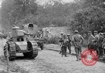 Image of U.S. Infantry and French FT-17 tanks advancing in World War 1 Western Front, 1918, second 47 stock footage video 65675072379