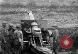 Image of United States Army artillery firing 155mm howitzers Western Front, 1917, second 14 stock footage video 65675072381