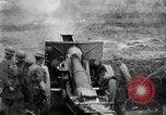 Image of United States Army artillery firing 155mm howitzers Western Front, 1917, second 15 stock footage video 65675072381