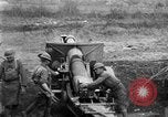Image of United States Army artillery firing 155mm howitzers Western Front, 1917, second 16 stock footage video 65675072381