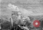 Image of United States Army artillery firing 155mm howitzers Western Front, 1917, second 20 stock footage video 65675072381