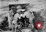 Image of United States Army artillery firing 155mm howitzers Western Front, 1917, second 51 stock footage video 65675072381