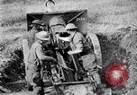 Image of United States Army artillery firing 155mm howitzers Western Front, 1917, second 54 stock footage video 65675072381