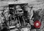 Image of United States Army artillery firing 155mm howitzers Western Front, 1917, second 62 stock footage video 65675072381