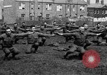 Image of American airmen exercise and calisthenics World War I London England United Kingdom, 1917, second 43 stock footage video 65675072433