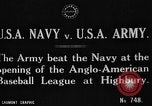 Immagine di Esercito Marina versus baseball a Anglo American Baseball League Londra Inghilterra Regno Unito, 1917, secondo 4 filmato di repertorio 65675072434