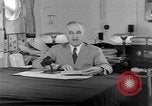 Image of Harry S Truman announcing the use of an atomic bomb California USA, 1945, second 37 stock footage video 65675072459