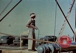 Image of Hoisting of Gadget atomic bomb before Trinity nuclear test Alamogordo New Mexico USA, 1945, second 32 stock footage video 65675072463