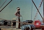 Image of Hoisting of Gadget atomic bomb before Trinity nuclear test Alamogordo New Mexico USA, 1945, second 33 stock footage video 65675072463