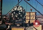 Image of Hoisting of Gadget atomic bomb before Trinity nuclear test Alamogordo New Mexico USA, 1945, second 45 stock footage video 65675072463
