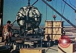 Image of Hoisting of Gadget atomic bomb before Trinity nuclear test Alamogordo New Mexico USA, 1945, second 51 stock footage video 65675072463