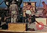 Image of Hoisting of Gadget atomic bomb before Trinity nuclear test Alamogordo New Mexico USA, 1945, second 58 stock footage video 65675072463