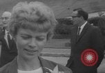 Image of Ann Pellegreno re-enacting Amelia Earhart's flight San Francisco California USA, 1967, second 12 stock footage video 65675072492