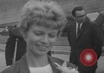 Image of Ann Pellegreno re-enacting Amelia Earhart's flight San Francisco California USA, 1967, second 13 stock footage video 65675072492