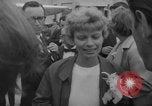 Image of Ann Pellegreno re-enacting Amelia Earhart's flight San Francisco California USA, 1967, second 15 stock footage video 65675072492