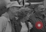 Image of Ann Pellegreno re-enacting Amelia Earhart's flight San Francisco California USA, 1967, second 18 stock footage video 65675072492