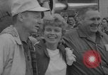Image of Ann Pellegreno re-enacting Amelia Earhart's flight San Francisco California USA, 1967, second 20 stock footage video 65675072492