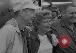 Image of Ann Pellegreno re-enacting Amelia Earhart's flight San Francisco California USA, 1967, second 21 stock footage video 65675072492