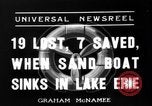 Standbild Sand boot Tragödie Cleveland Ohio USA, 1936, aus Sekunde 1 historischem Filmmaterial Videoclip 65675072519