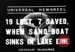 Standbild Sand boot Tragödie Cleveland Ohio USA, 1936, aus Sekunde 5 historischem Filmmaterial Videoclip 65675072519
