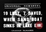 Standbild Sand boot Tragödie Cleveland Ohio USA, 1936, aus Sekunde 6 historischem Filmmaterial Videoclip 65675072519
