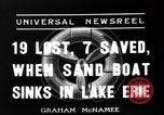 Standbild Sand boot Tragödie Cleveland Ohio USA, 1936, aus Sekunde 7 historischem Filmmaterial Videoclip 65675072519