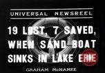 Standbild Sand boot Tragödie Cleveland Ohio USA, 1936, aus Sekunde 8 historischem Filmmaterial Videoclip 65675072519