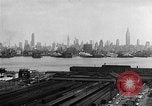 Image of buildings at port New York United States USA, 1954, second 28 stock footage video 65675072572