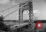 Image of George Washington Bridge New York United States USA, 1954, second 10 stock footage video 65675072573