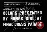 Image of final dress parade Annapolis Maryland USA, 1938, second 1 stock footage video 65675072645